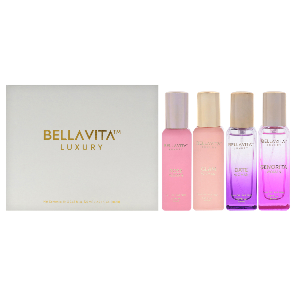 Luxury Perfume Gift Set by Bellavita for Women - 4 Pc Gift Set